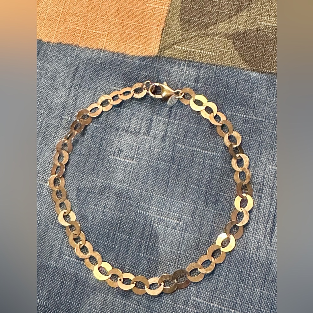 Bronze Milor Italy Rose Gold Tone Chain Anklet or Large Bracelet 10 inch - Picture 5 of 5